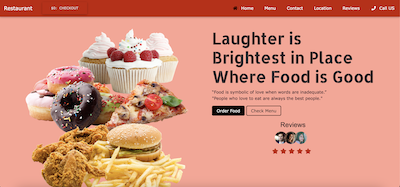 View and Publish Smart Restaurant Template